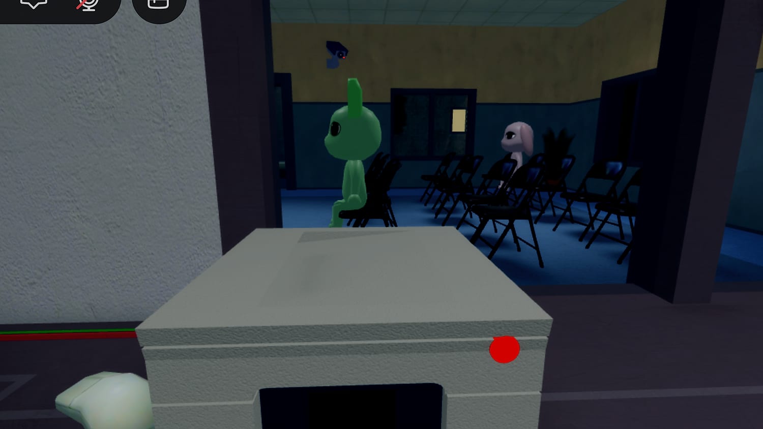 Animal Hospital waiting room seen from the treatment desk.